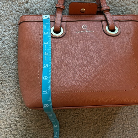Nanette Lepore Brown Tote Bag With Gold Hardware *Crossbody Strap Not Included* - Picture 9 of 10
